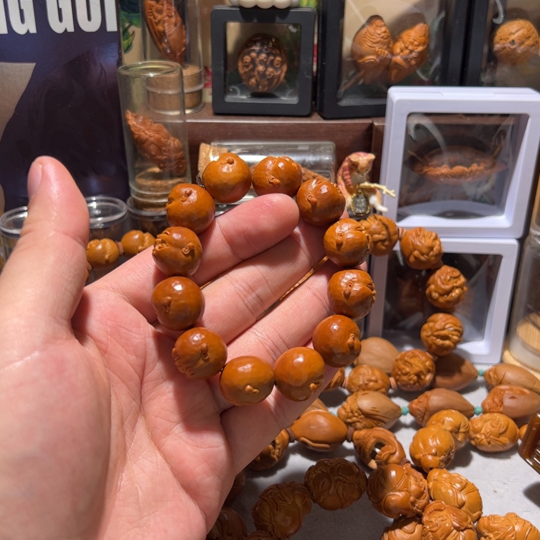 满***红手串/手链橄榄核手工百态