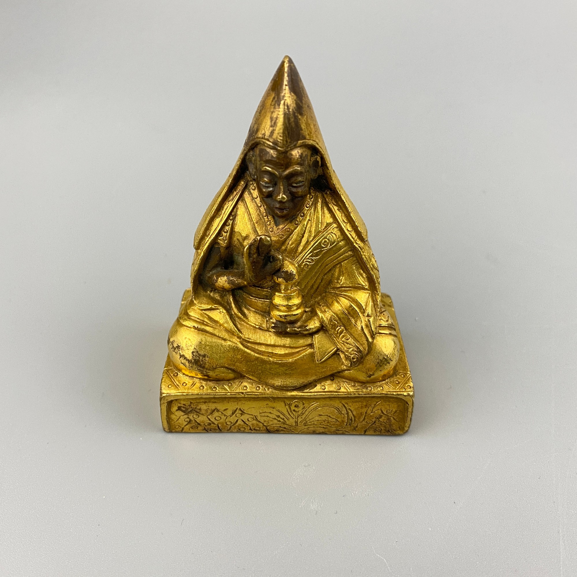 17至18世纪铜鎏金上师像【古董拍卖】PY25ZXF0121015