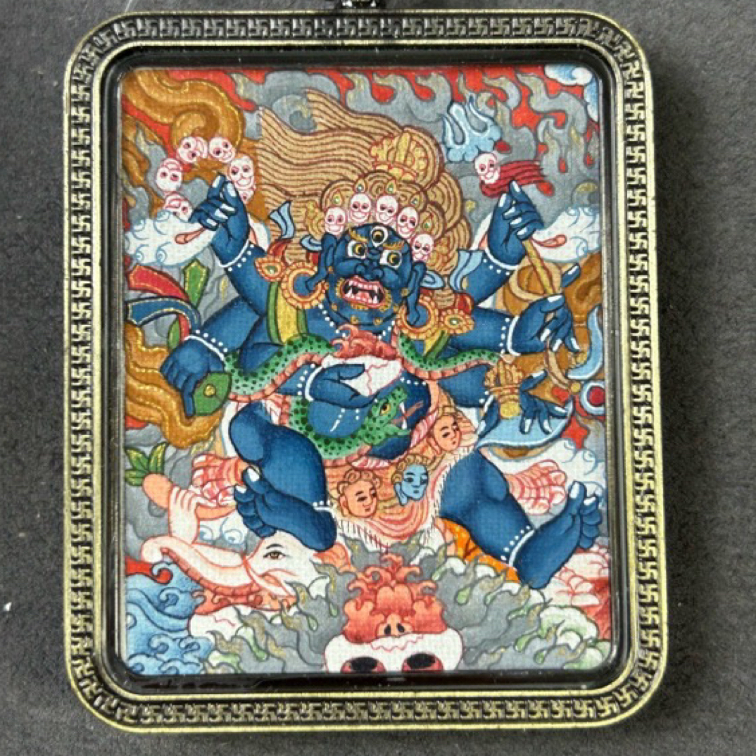 【特价】尼泊尔纯手绘大黑天黑财神虚空大势至小唐卡合集