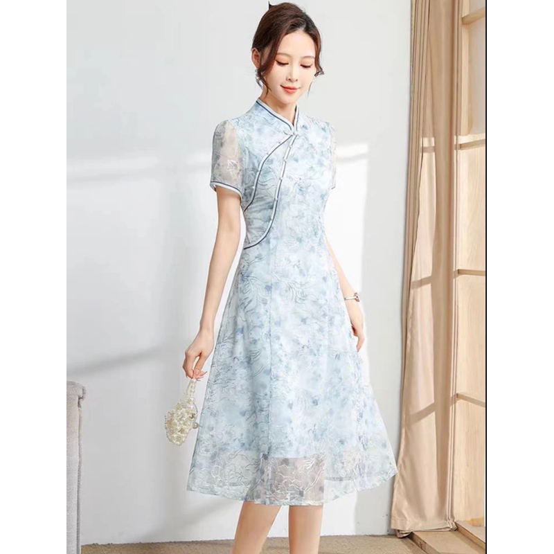 【A1148】2025女士新款洋气时尚修身显瘦高端气质夏季优雅连衣裙