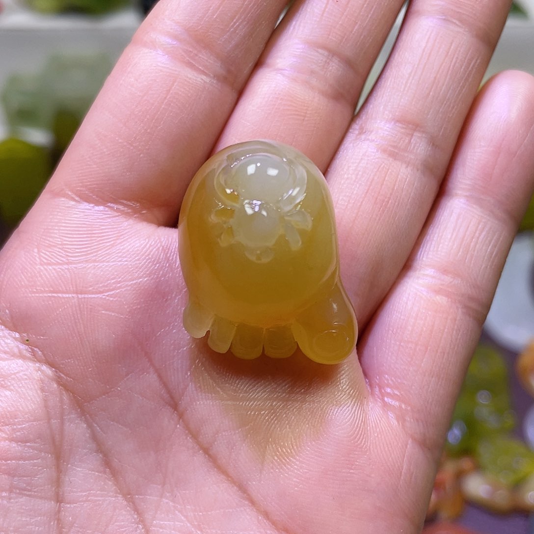 蛇纹石玉颈饰银S925镀金镶嵌梅*雪