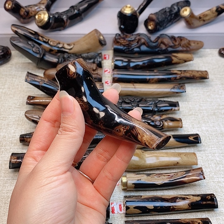 香榧木卢*坚柳木烟嘴光面