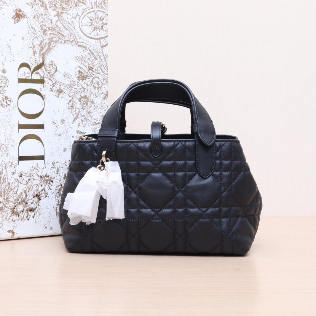 99新 DIOR/迪奥 【小花念念】Toujours 手提单肩包 小号 黑色 包