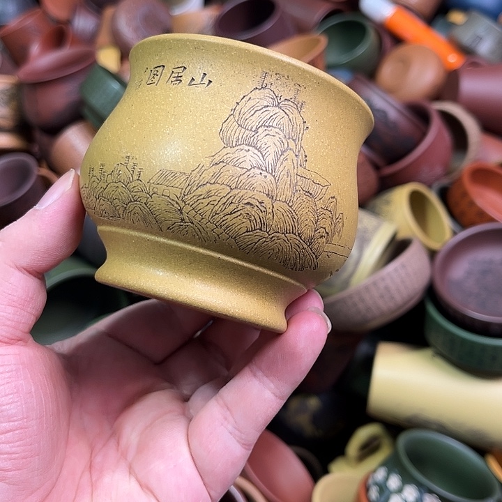 紫砂茶杯全手工紫砂主人杯