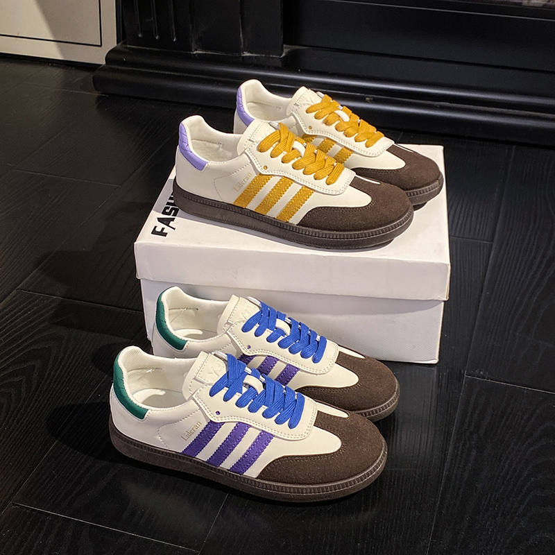 秋季板鞋学生长跑休闲健步板鞋运动鞋女复古鞋子显脚小韩版A16