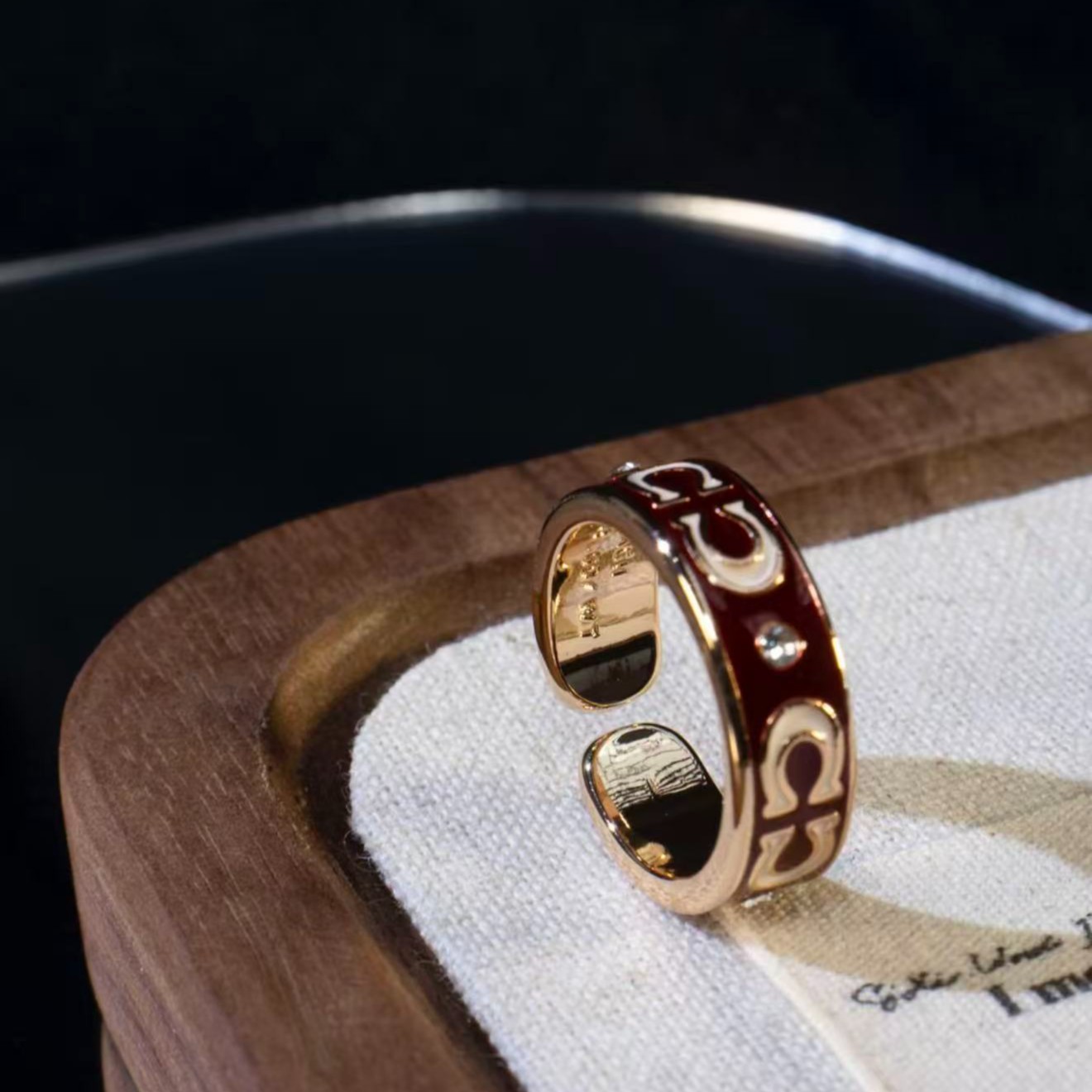 黄铜珐琅戒指 寇家铜珐琅合金戒指【开口】