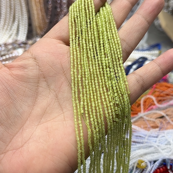 玛瑙/玉髓未镶嵌珠宝半成品2条2mm橄榄石刻面