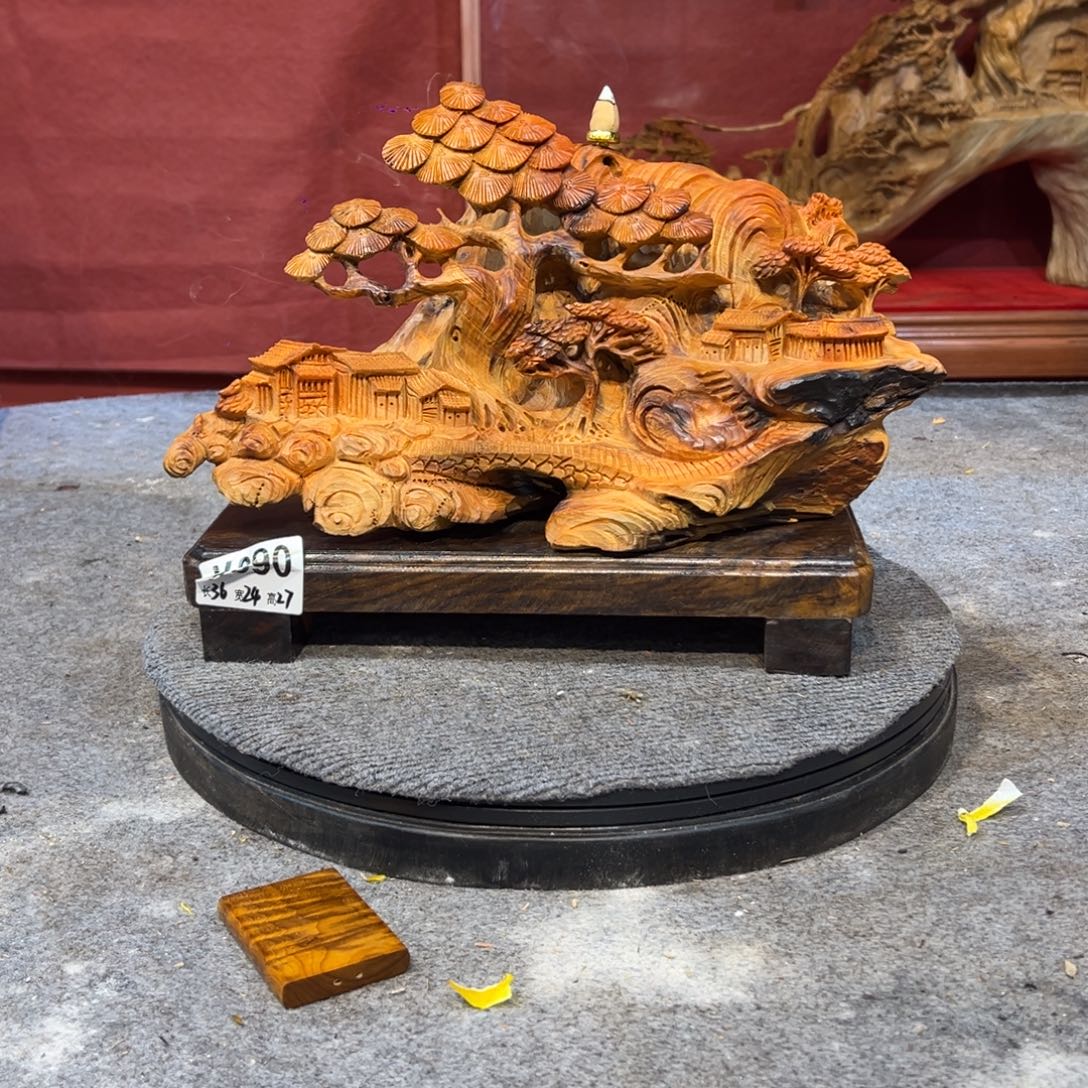 柏木（崖柏）山水居家摆件