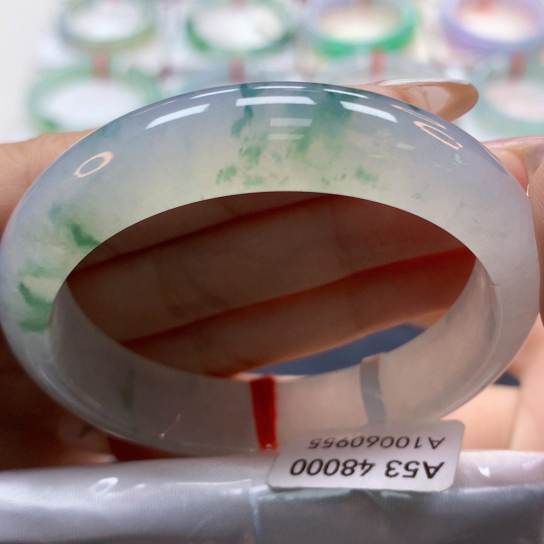 翡翠手镯未镶嵌（莫莫26）53正16号