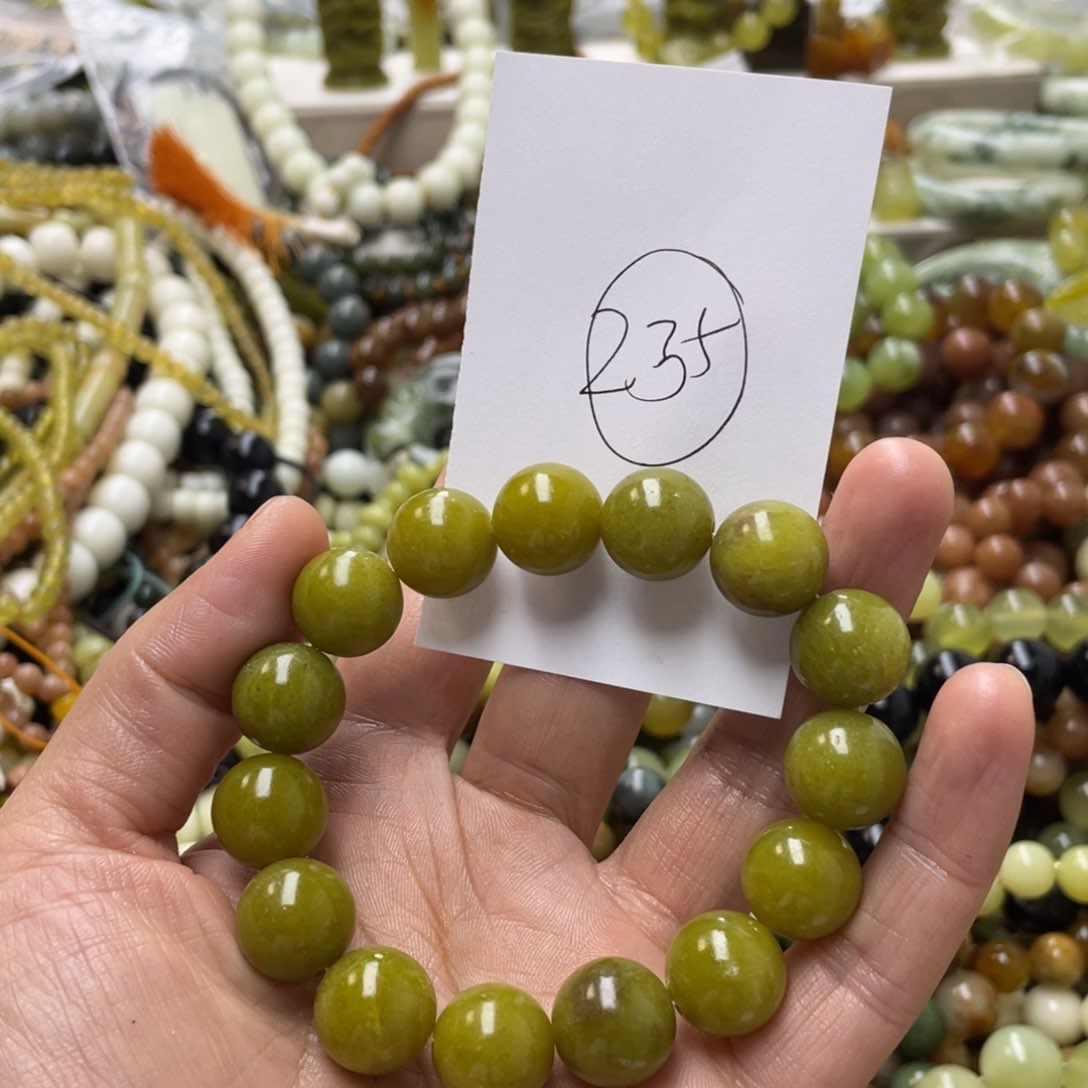 蛇纹石玉手链未镶嵌