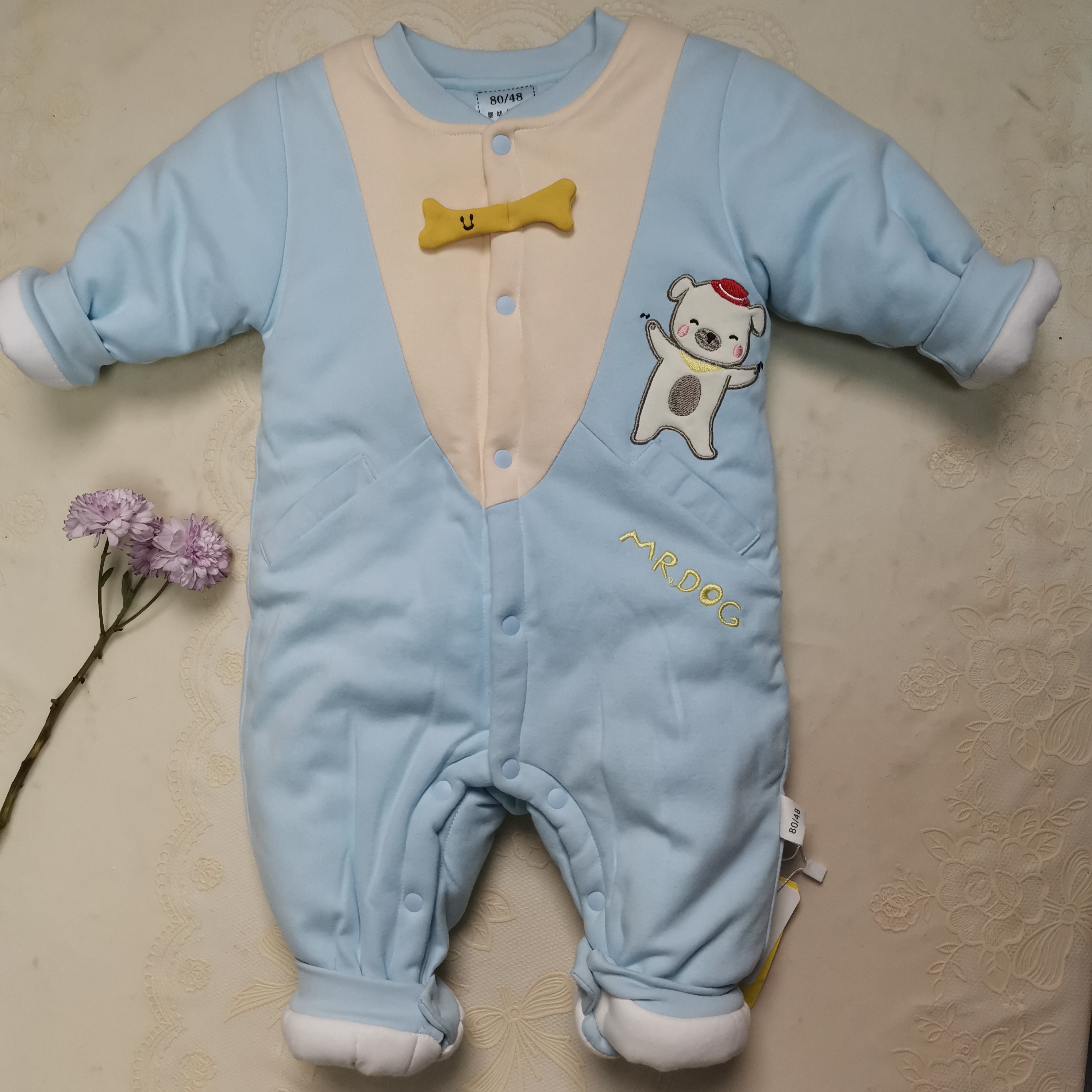 幼儿冬季加厚棉连体男女宝宝秋冬长连体