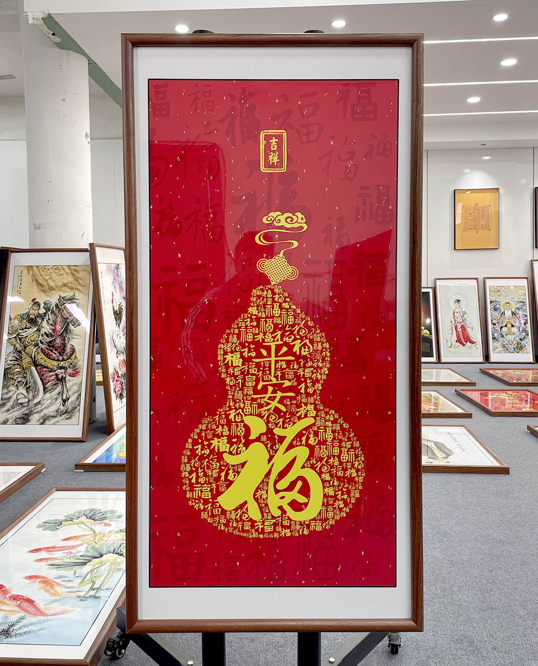 [59葫芦]60x120cm中国风家居装饰画办公室玄关客厅装饰画