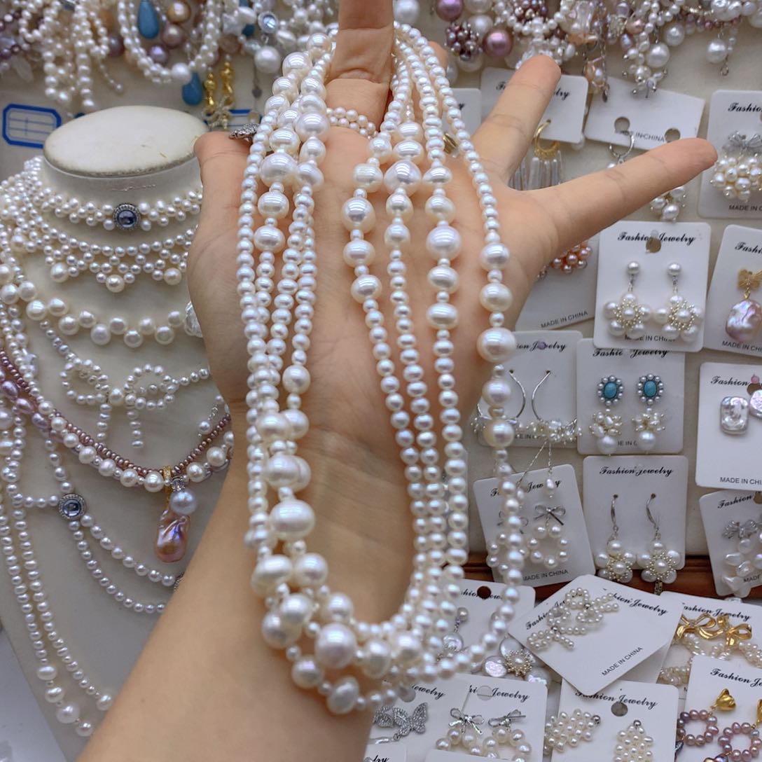 有***崖合金淡水珍珠项链耳饰