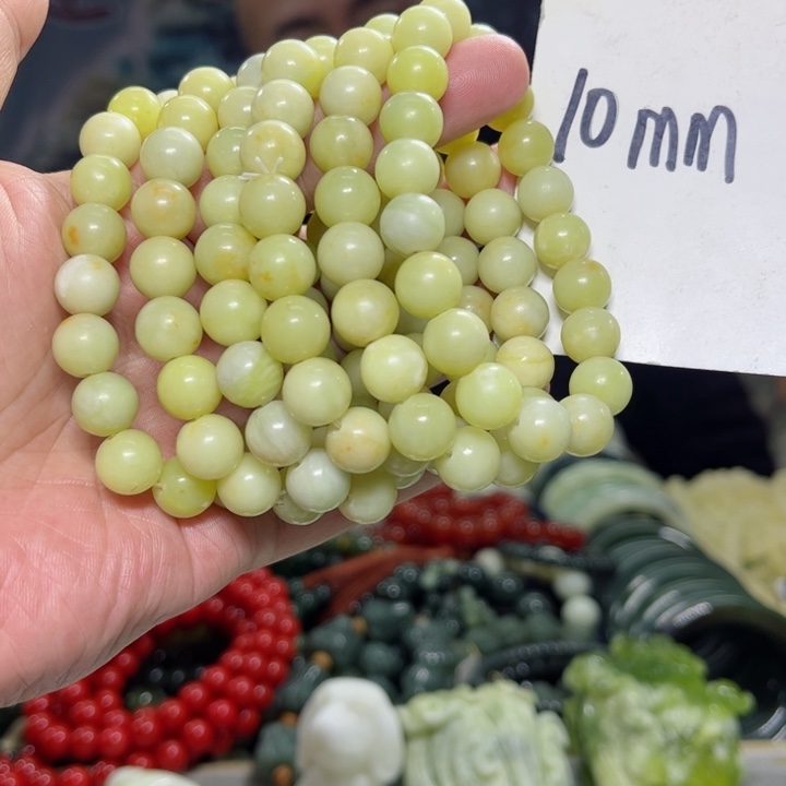 蛇纹石玉手串多样性发货未镶嵌