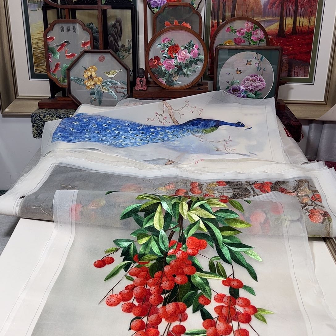 刺绣纯手工刺绣画