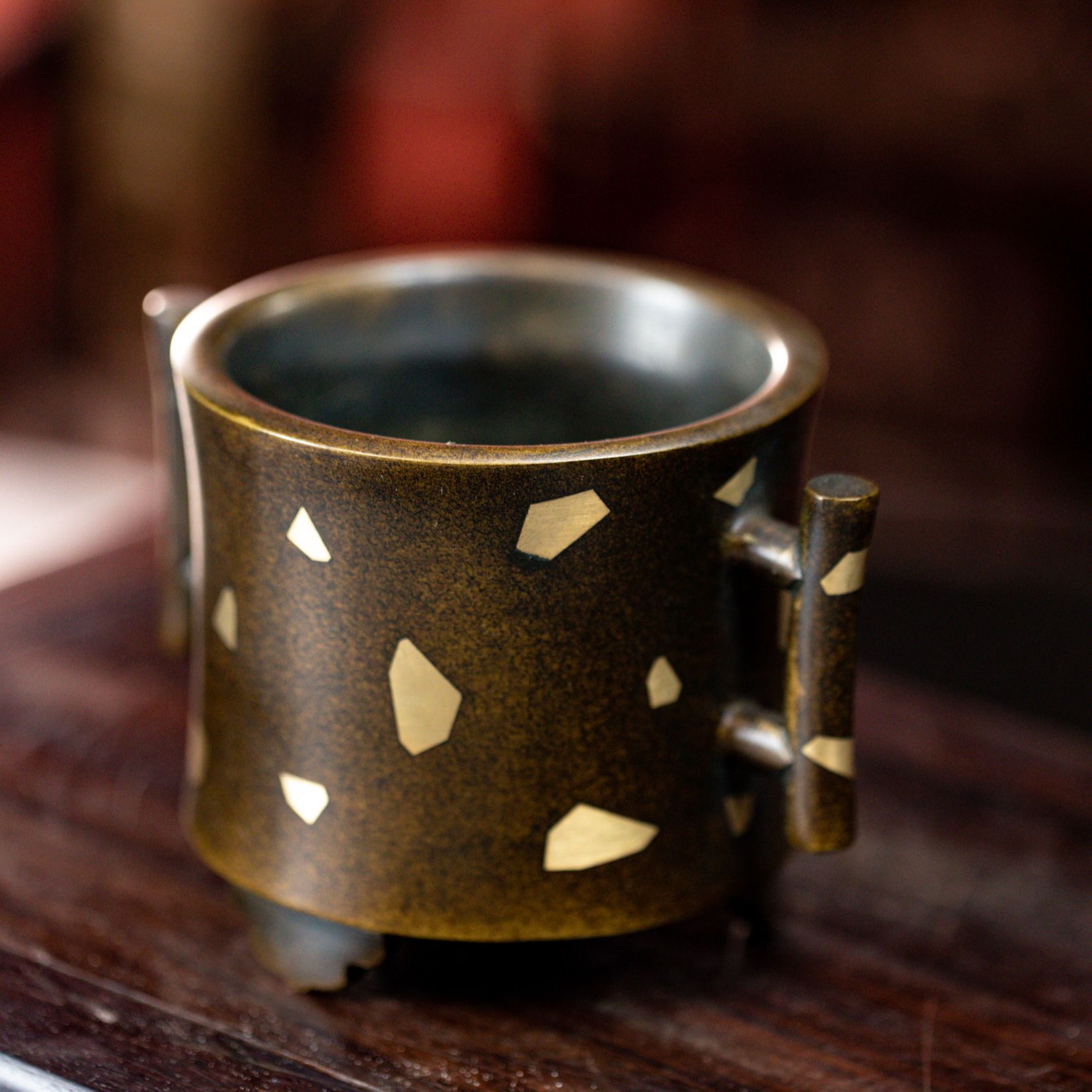 巧生炉戟耳彝炉 陈设家用文房茶室线香铜香炉把玩收藏送礼