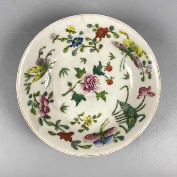 022041518 清中期 粉彩花卉纹盘/DB/云南省文物总店