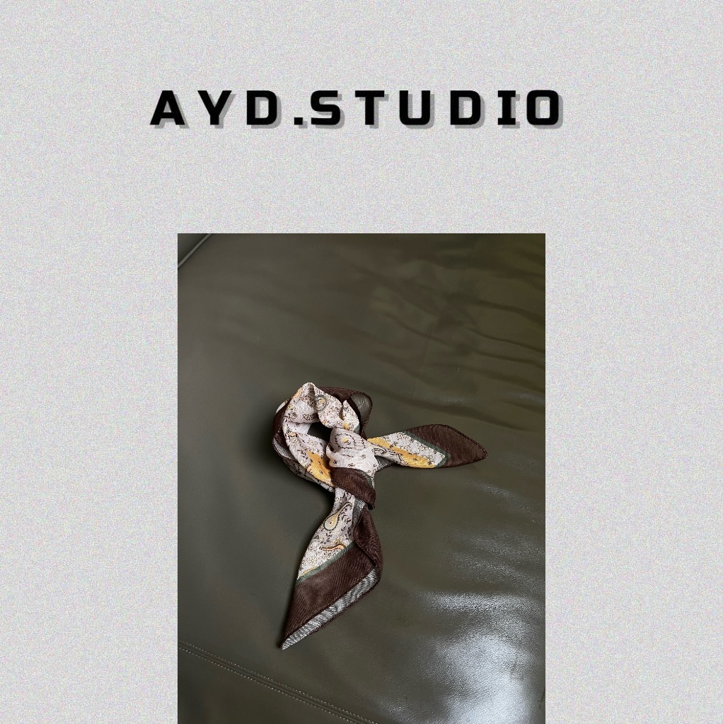 AYD.STUDIO法式复古印花丝巾