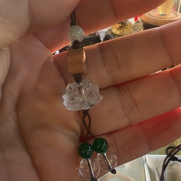未镶嵌紫晶吊坠(赠链)天然水晶手机吊坠
