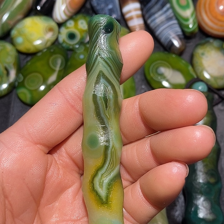 月****玛瑙/玉髓合金颈饰