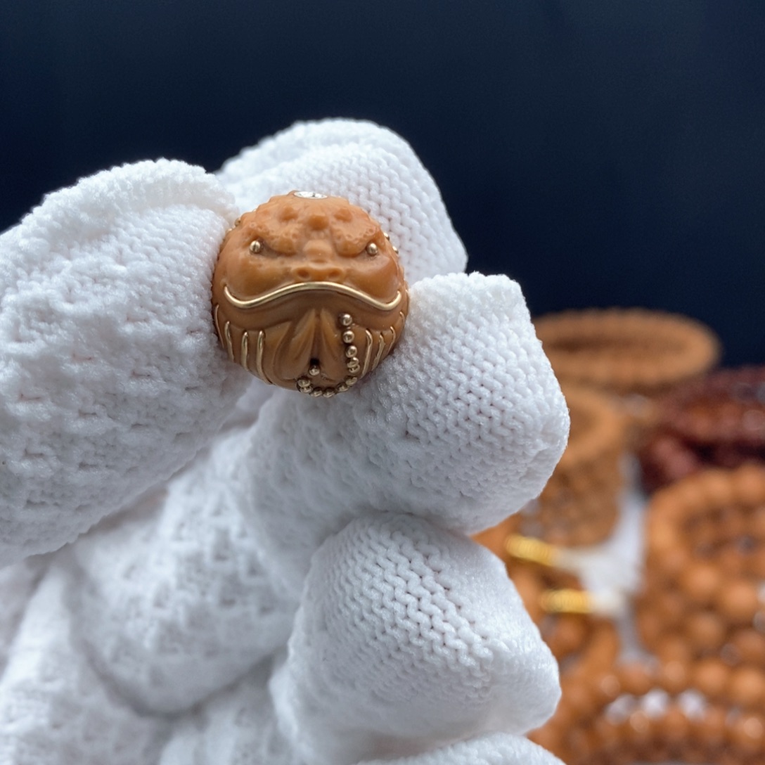 猴头核桃吊坠一心向佛单颗