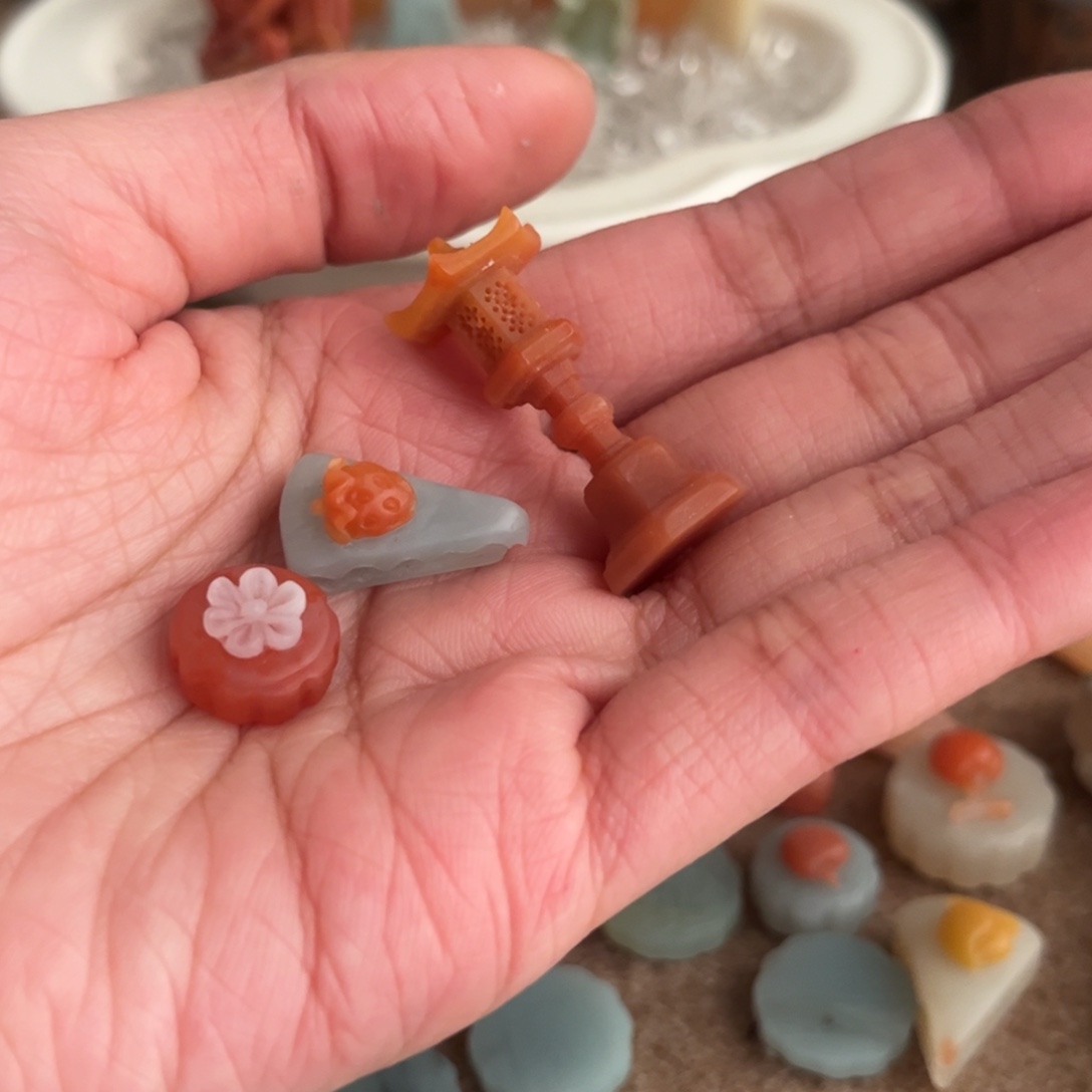 C***r印石昌化石宫灯➕糕点