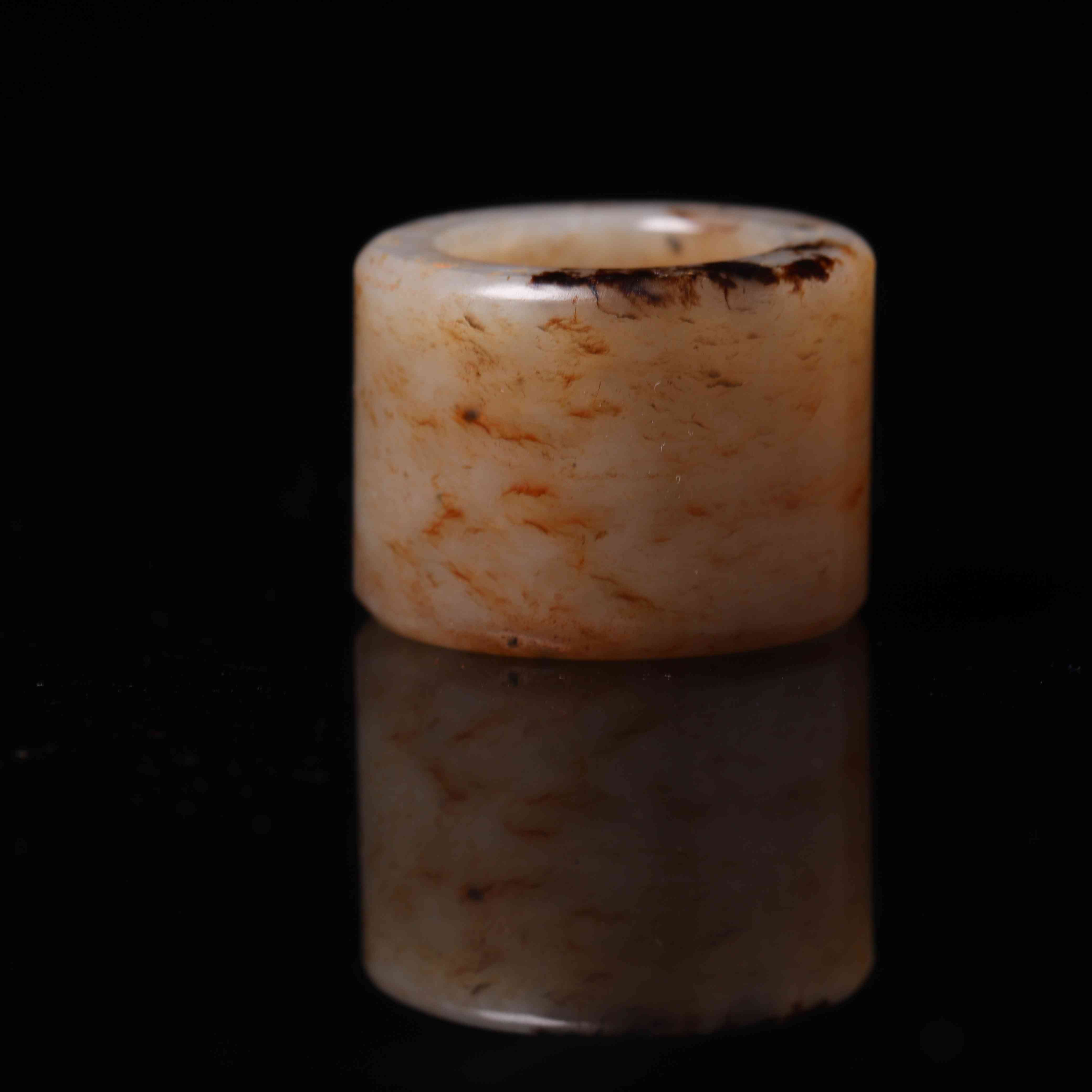 明代和田玉素扳指-NX