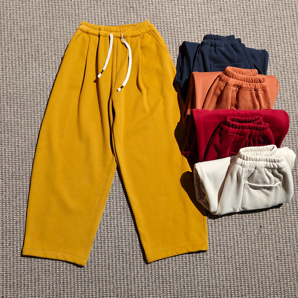 N05 百搭中腰休闲裤子冬款厚款保暖松紧腰加绒长裤子