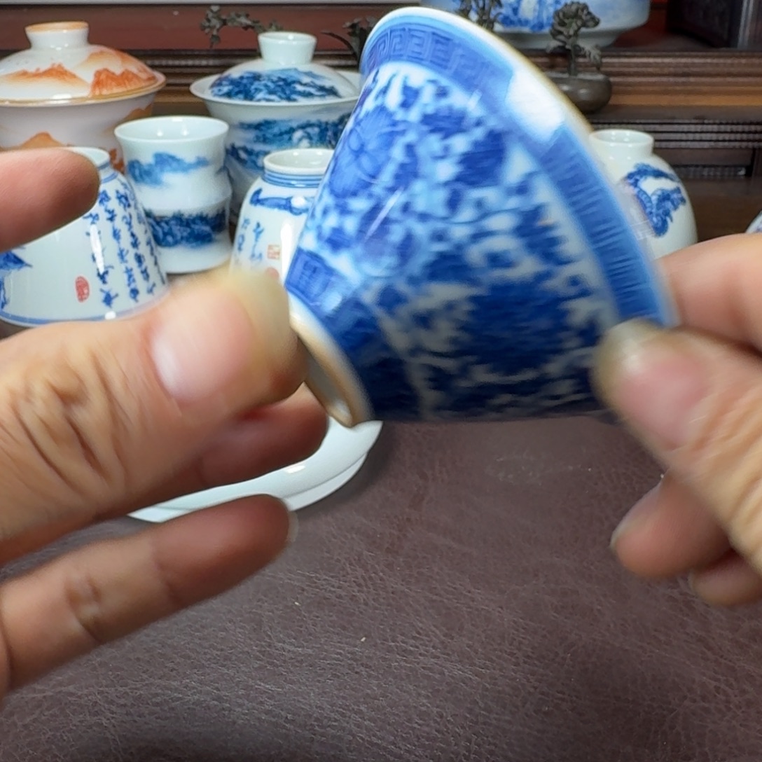 顺***大瓷片当代景德镇陶瓷手绘茶具