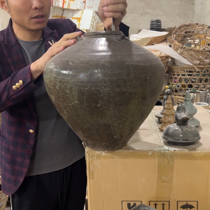 瓶高度33厘米口径8厘米微瑕捡漏磕碰粗糙