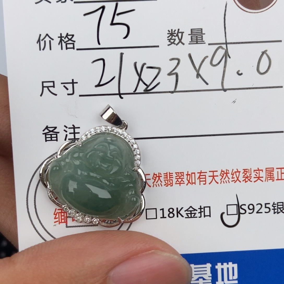 翡翠颈饰未镶嵌吊坠