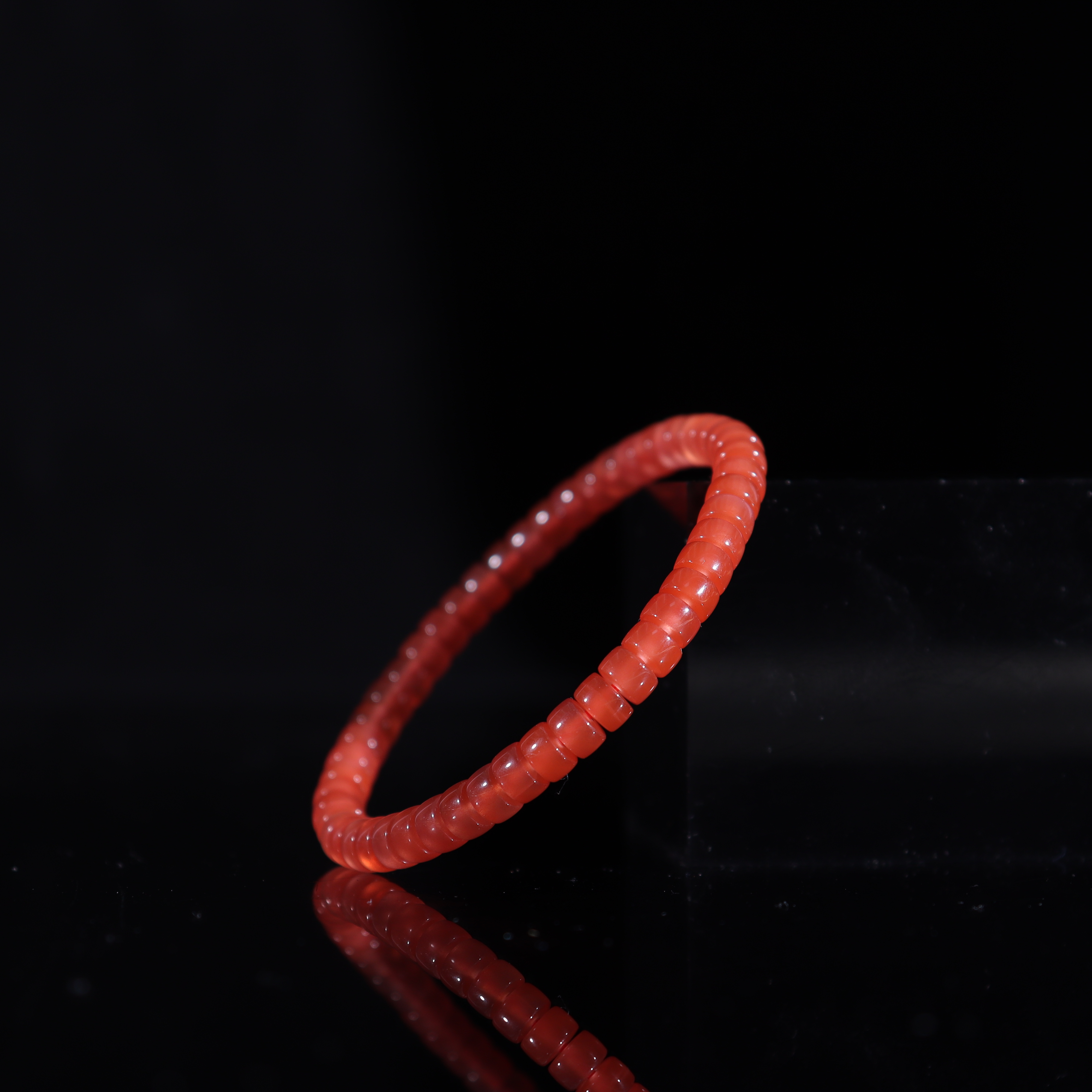 原矿南红冰玫红隔片手串5mm（多样性发货，拍一发一）