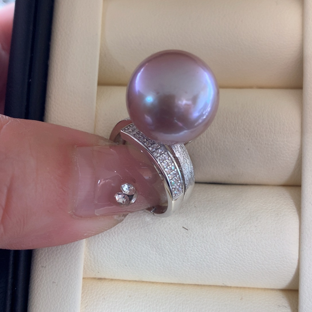 淡水珍珠戒指 银S925镶嵌