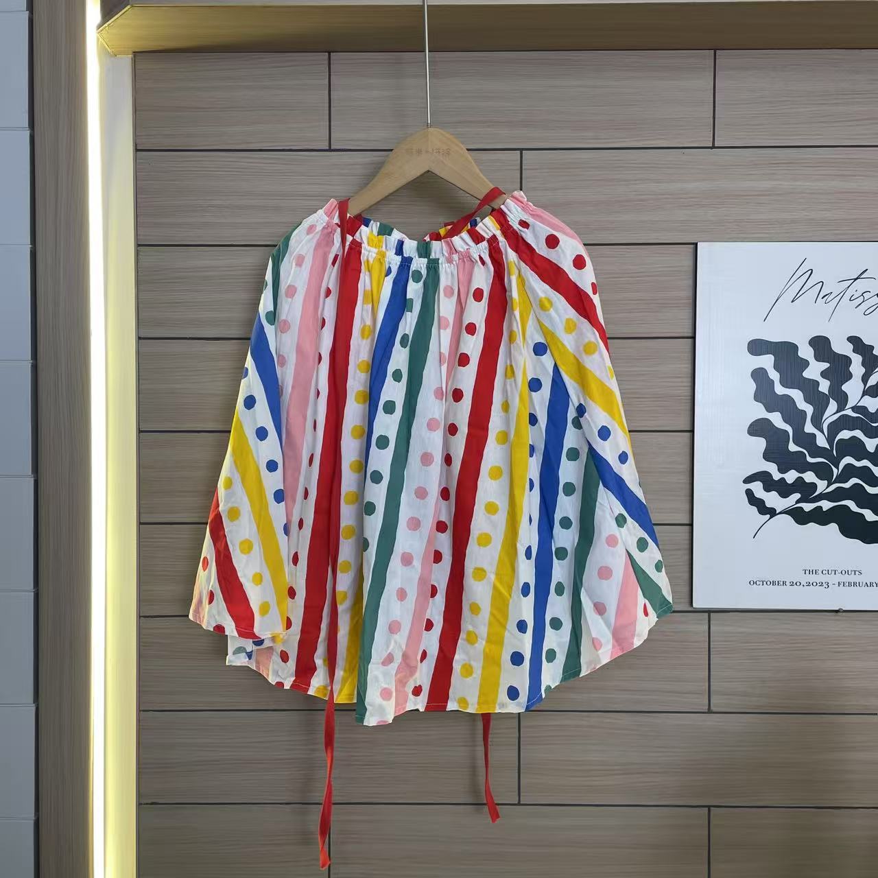 女童彩虹条纹半身裙女宝宝可爱彩色裙子