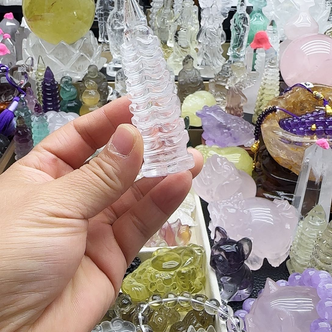 水晶未镶嵌车挂摆件