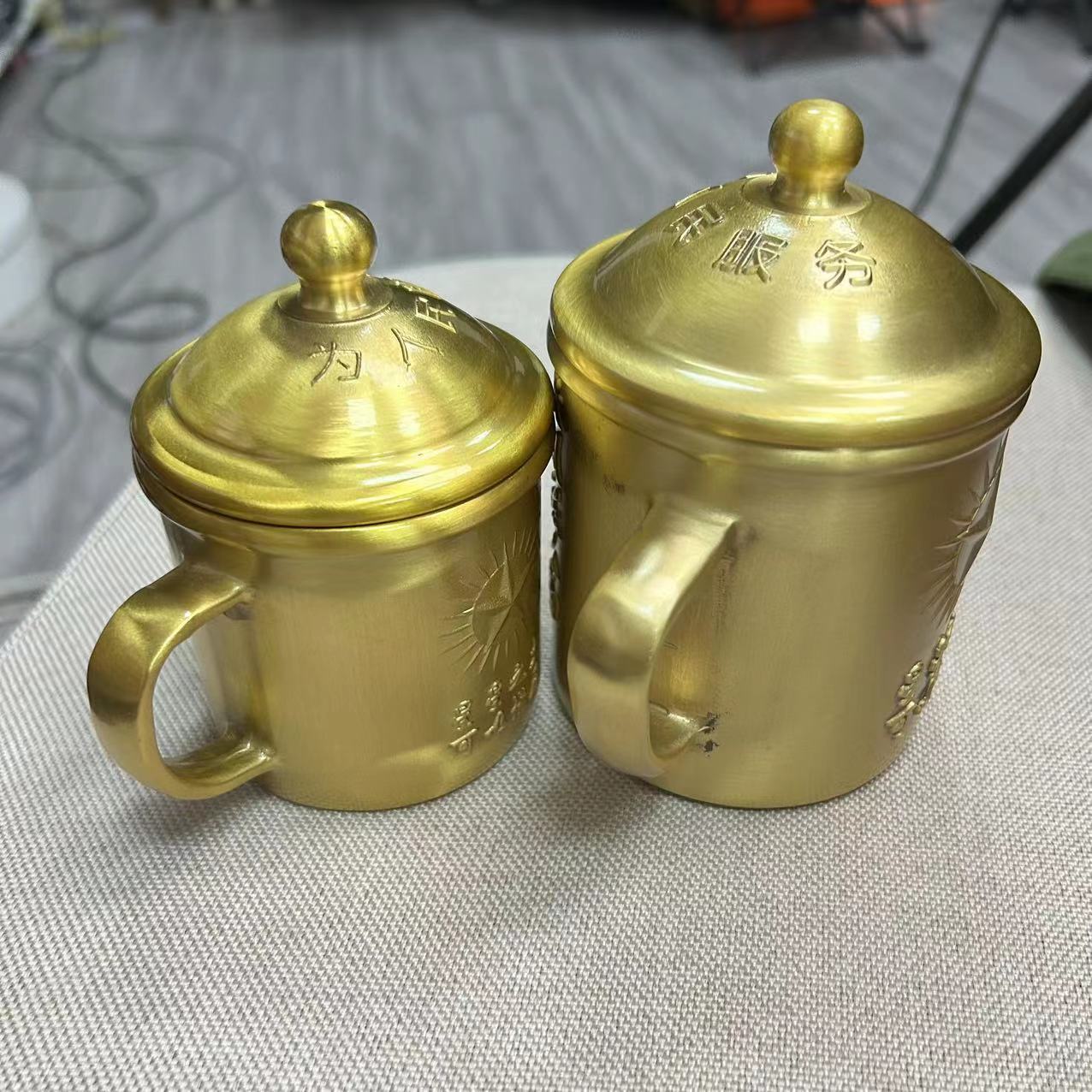 酒杯铜杯装饰摆件)