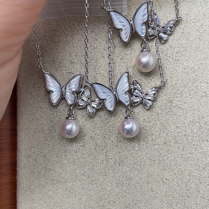 *****吊坠(不含链)银S925镶嵌海水珍珠一起发