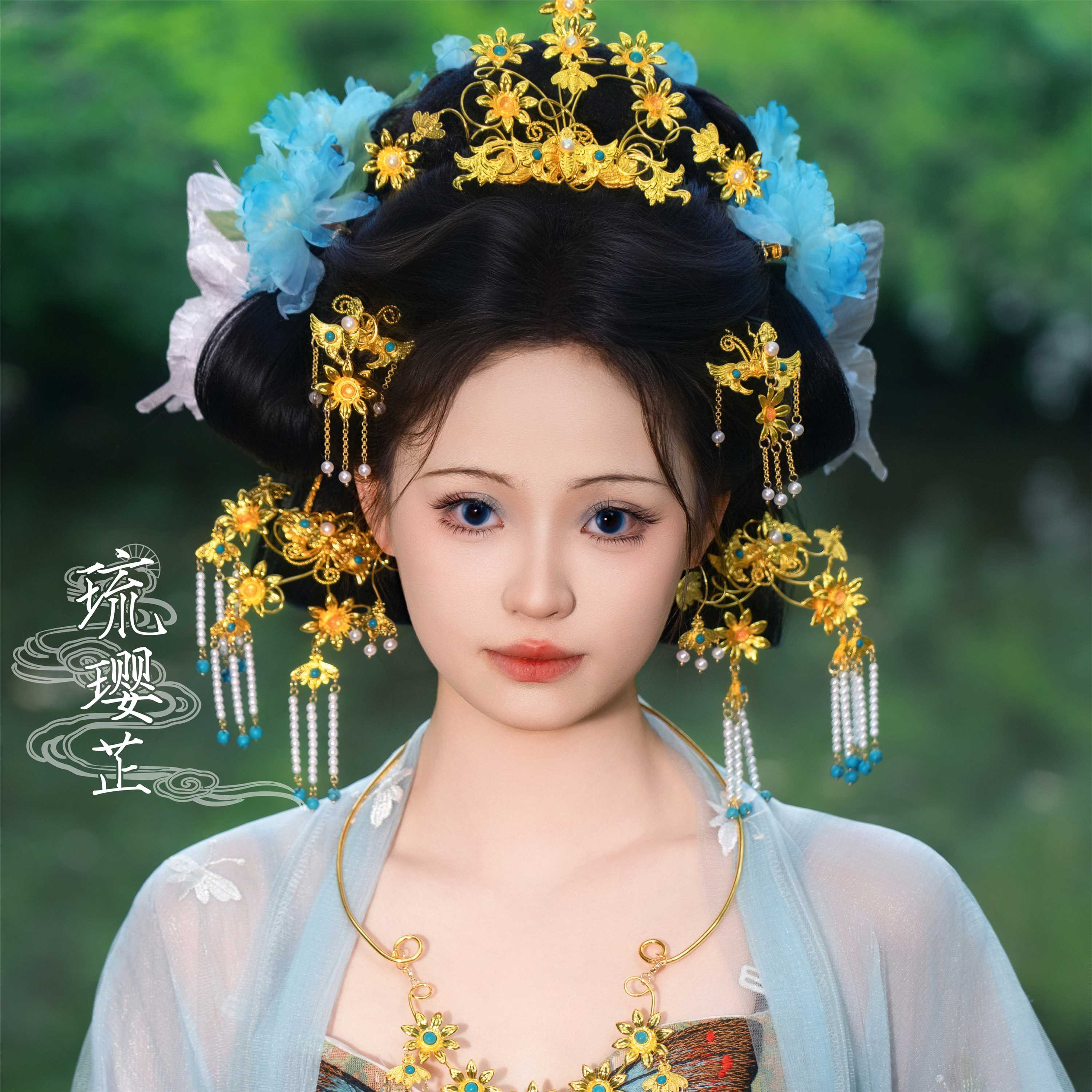 【琉璎芷】【惹羽】传统匠工首饰手工汉服头饰古风流苏步摇唐风明制