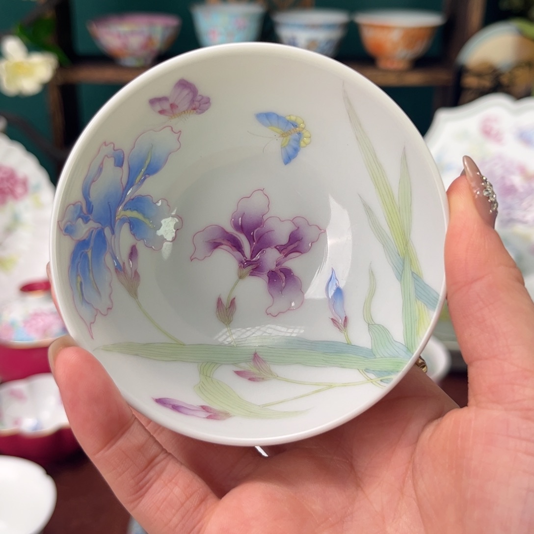 陶摆件景德镇陶瓷手绘茶杯