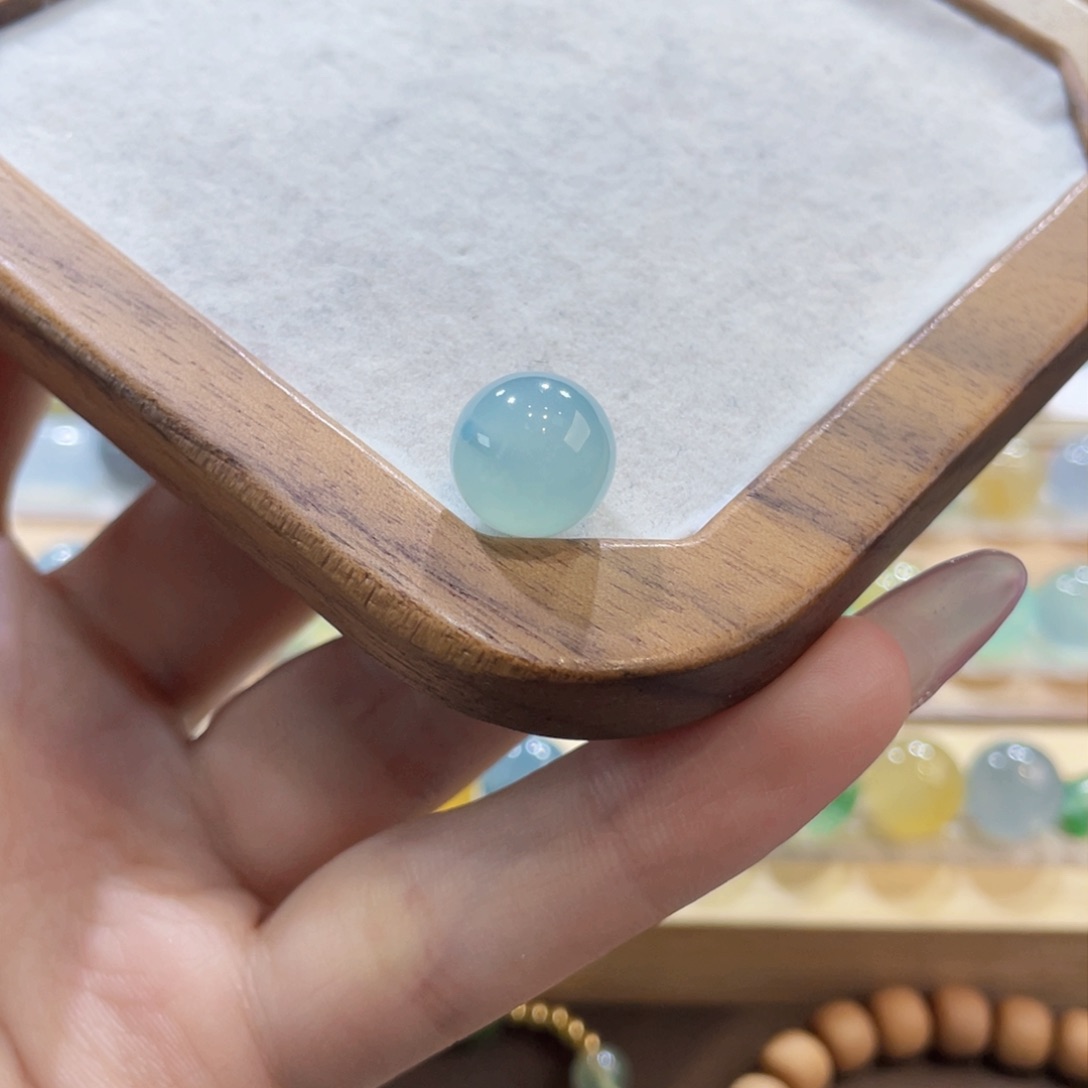 翡翠手链未镶嵌卡11冰蓝