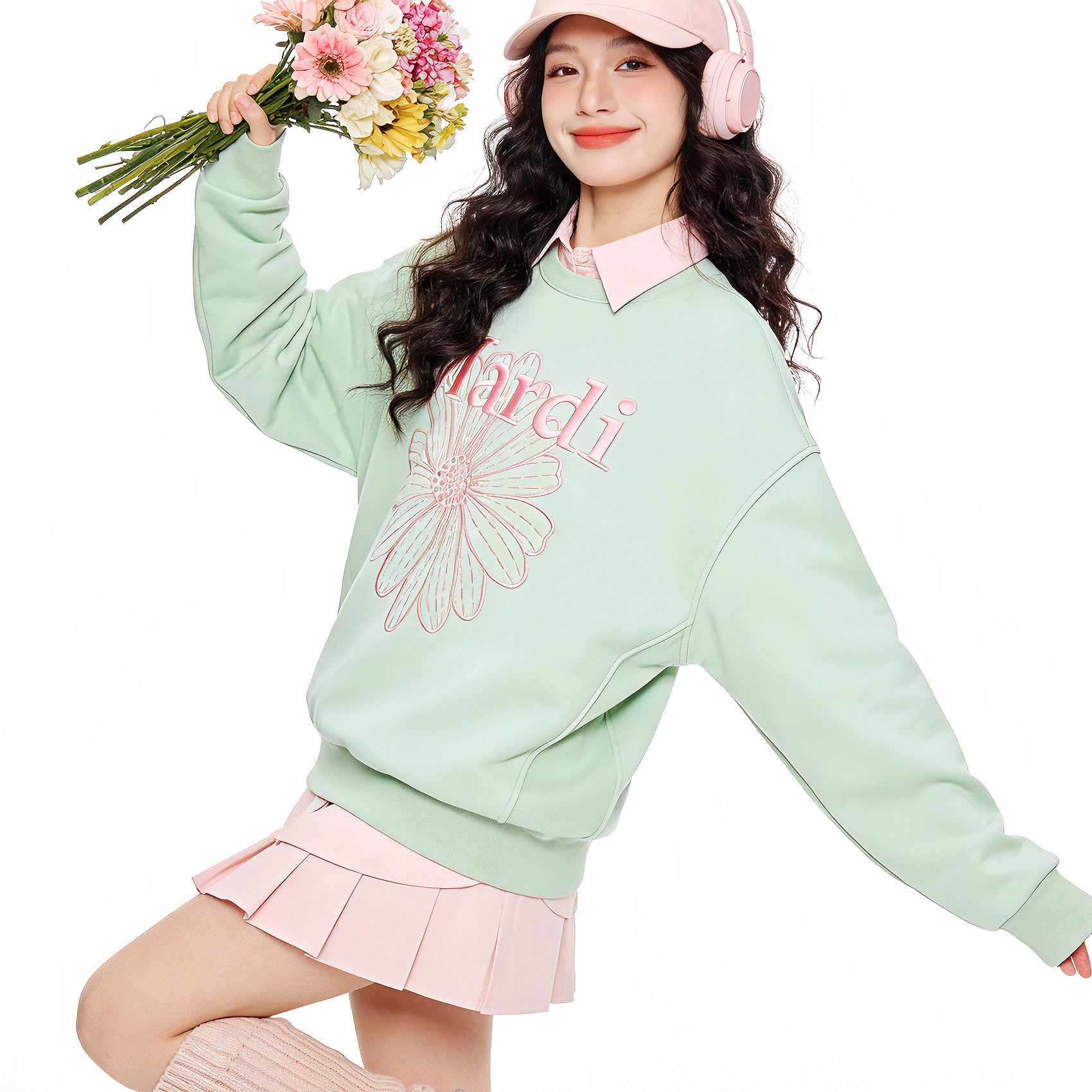 MARDI KNOW系列休闲风套头针织圆领毛针织衫厚款提花冬季休闲加厚