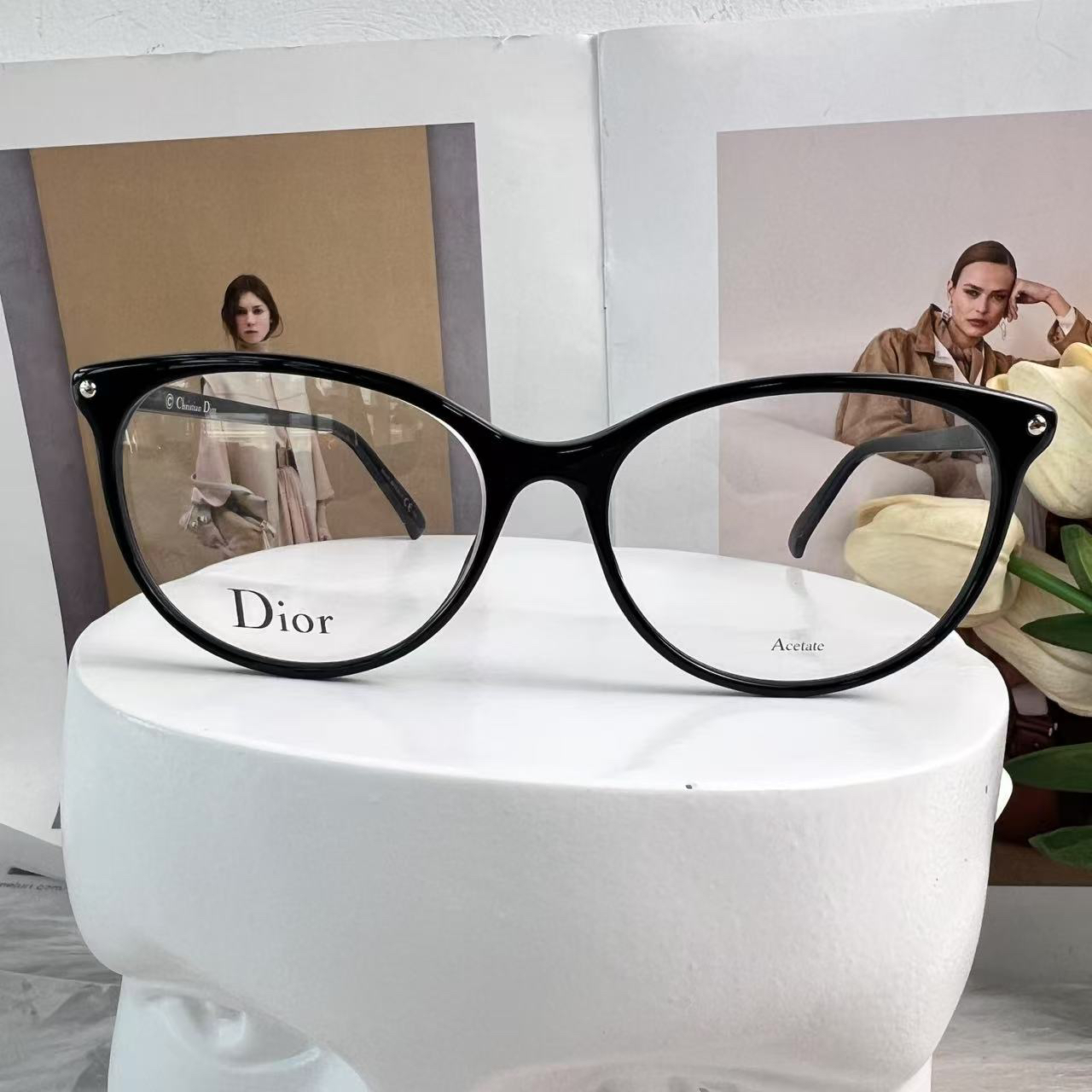 95新 DIOR/迪奥 迪奥黑框百搭款墨镜C1543