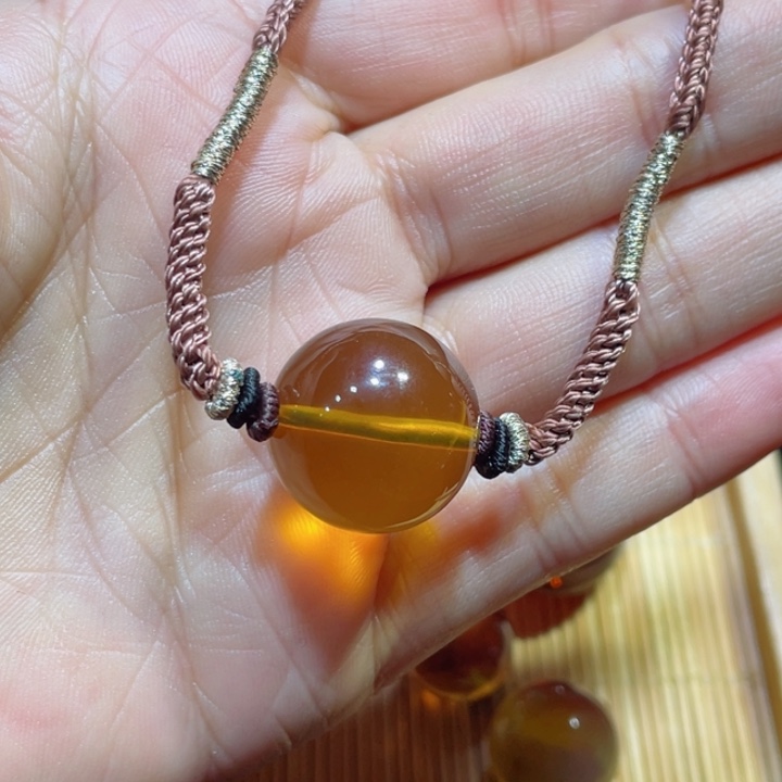 琥珀颈饰未镶嵌缅甸琥珀单株吊坠