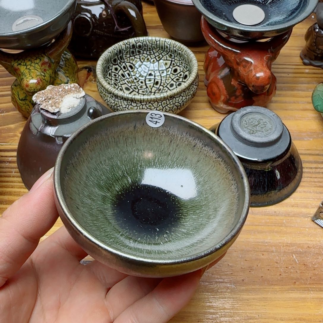 茶盏建窑建盏茶器微瑕