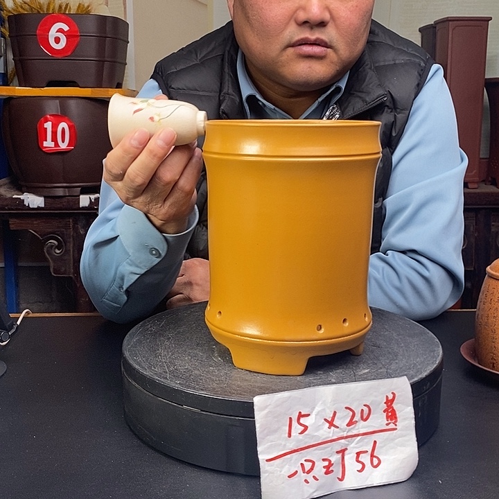 紫砂花盆货号一只ZJ56