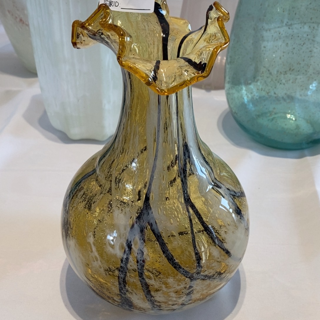 手工古法琉璃花器高25