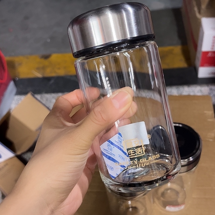 那艾生活单层烫手玻璃杯500本色6709单