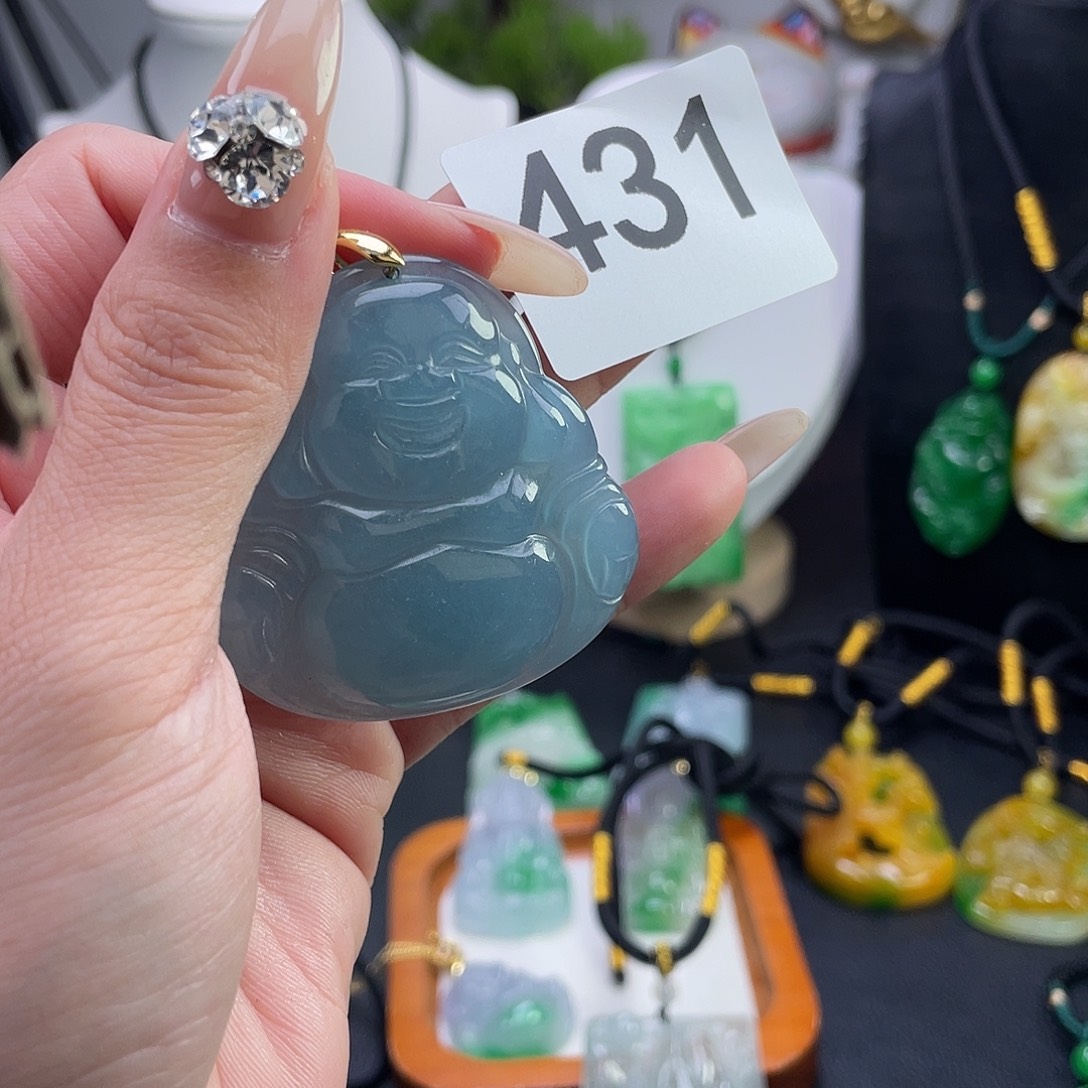 翡翠未镶嵌吊坠(赠链)