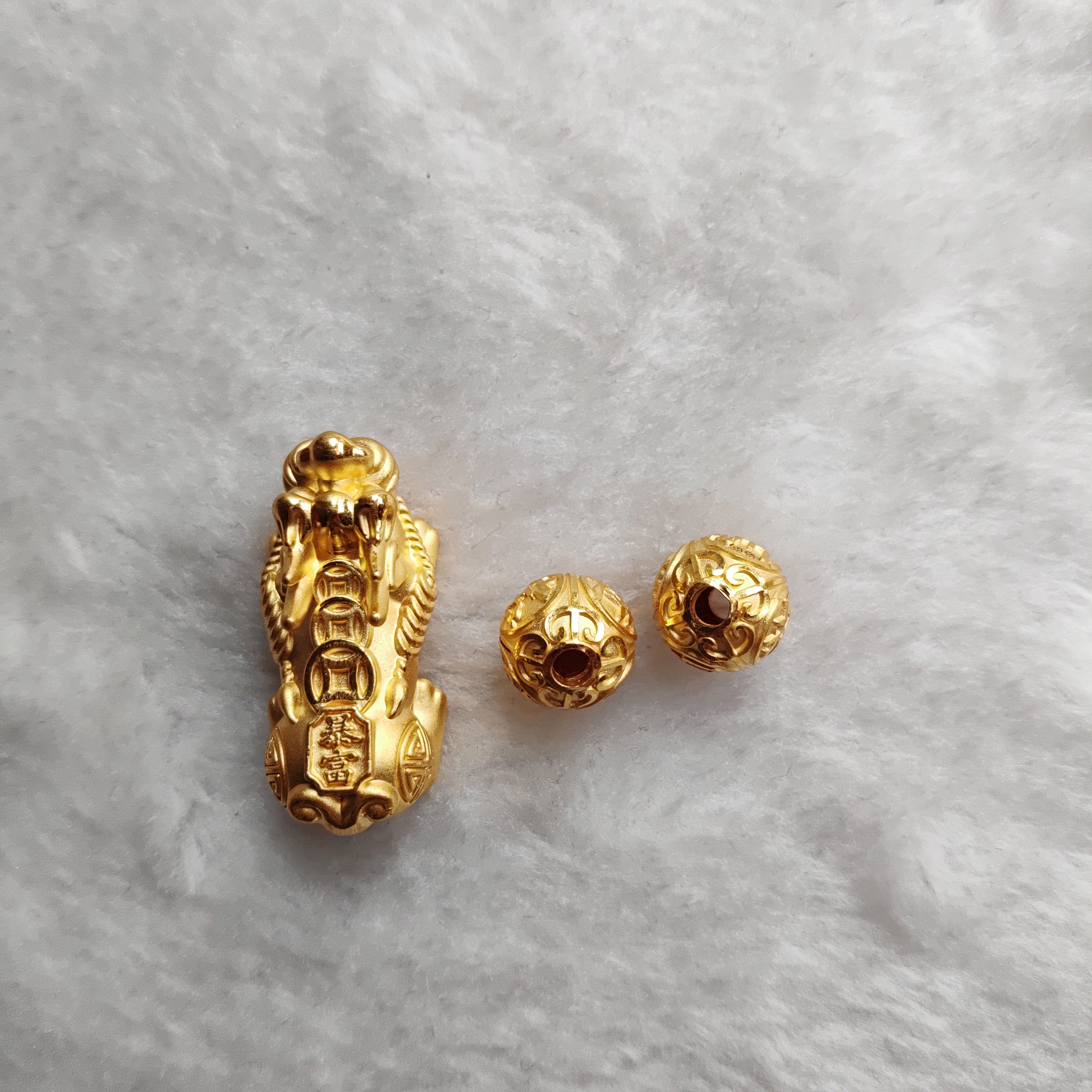 金元宝足金999貔貅珠子首饰