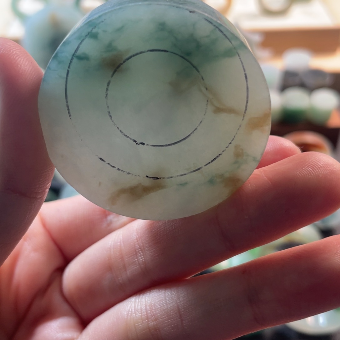 定制翡翠未镶嵌额**德戒指